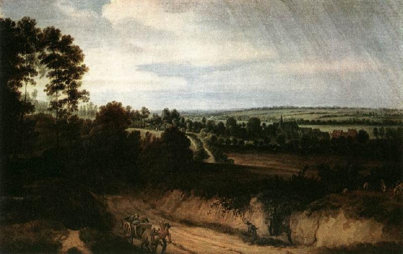 VADDER, Lodewijk de Landscape before the Rain wt oil painting image